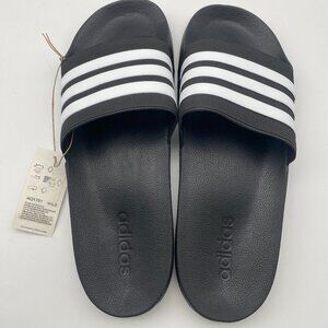 ADIDAS ADILETTE SHOWER SLIDE BLACK/WHITE US MEN'S SIZE 13